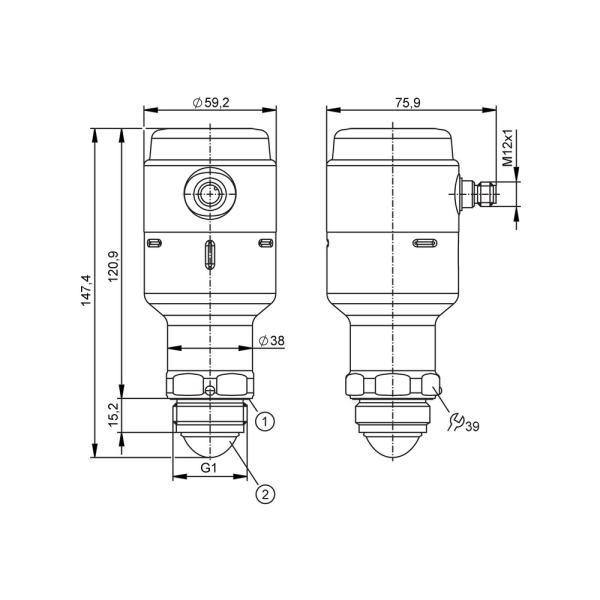 LW2120 IFM - Sensor de Nível Radar ifm Medição contínua 10m IO-Link 80GHz