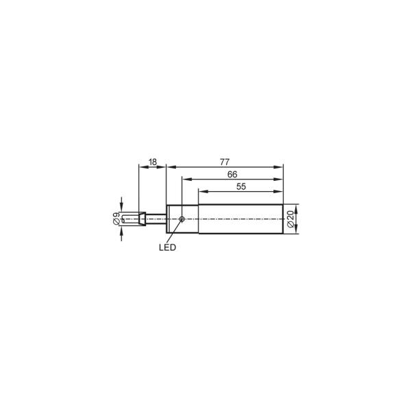 IA0018 IFM - Sensor Indutivo IFM Automação Industrial 10mm Cabo 10m IP67