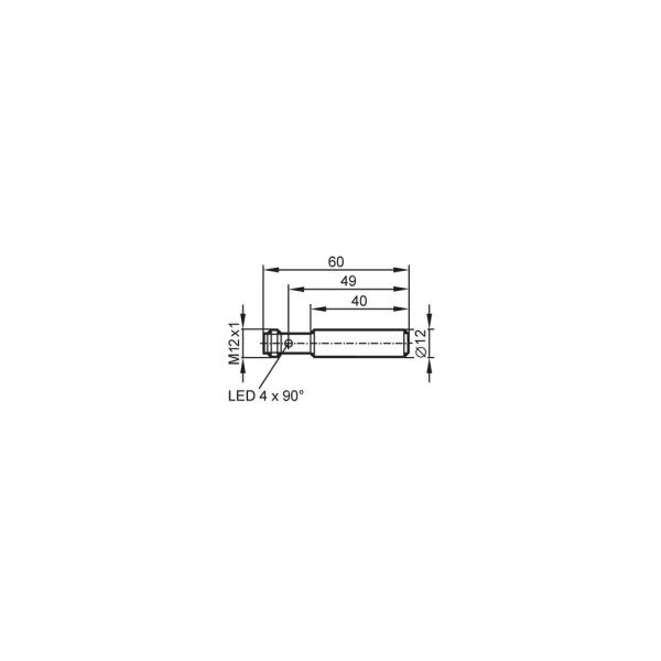 MFT204 IFM - Sensor Magnético IFM Detecção de posição PNP 60mm M12