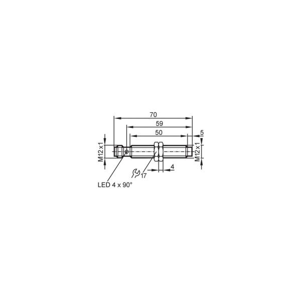 IFT202 IFM - Sensor Indutivo IFM Áreas Higiênicas M12 7mm PNP/NPN