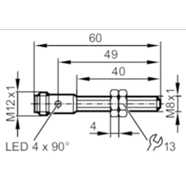 IE5327 IFM - Sensor Indutivo IFM Automação Industrial M8 2mm PNP NF M12