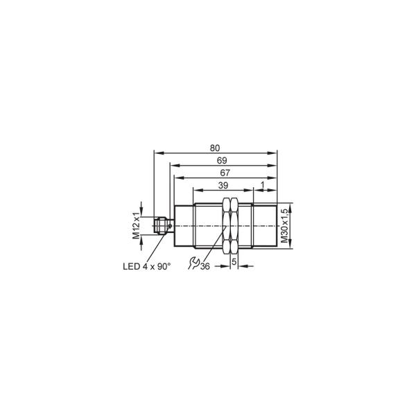 GI701S IFM - Sensor Indutivo de Segurança ifm Automação Industrial M30 6-12mm PNP OSSD IP69K