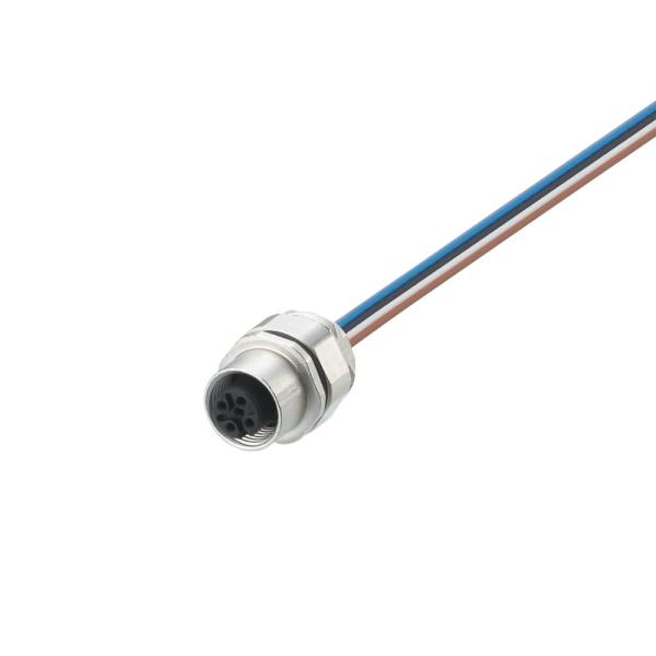 E12408 IFM - Soquete de Instalação IFM M16 Automação Industrial M12 5 Pinos Cabo 0,5m IP68