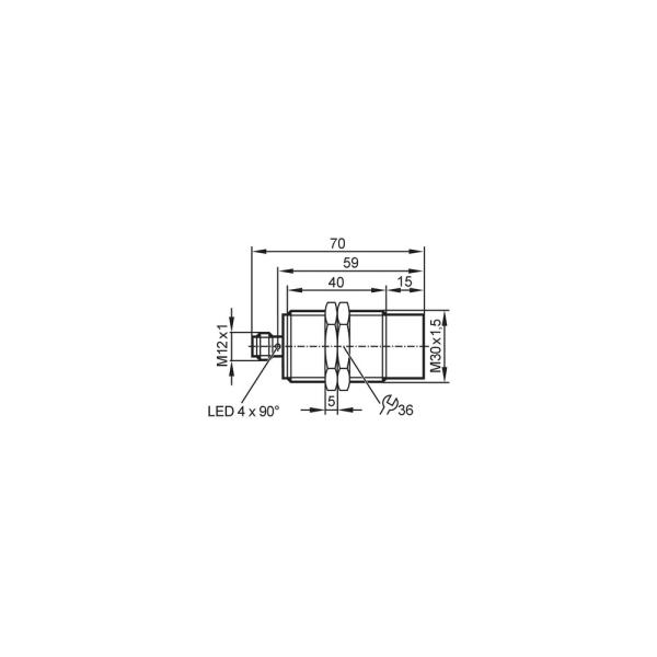 IIT213 IFM - Sensor Indutivo ifm Áreas Higiênicas M30 PNP 22mm