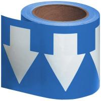 SETAS EM ROLO 2,5CMX32M - AZUL C/ SETAS BRANCASM6925-56008 BRADY BDY-6899