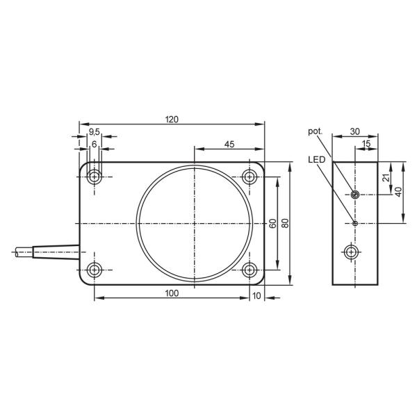 ID0015 IFM - Sensor Indutivo IFM Automação Industrial 50mm, 20-250V AC/DC, IP65