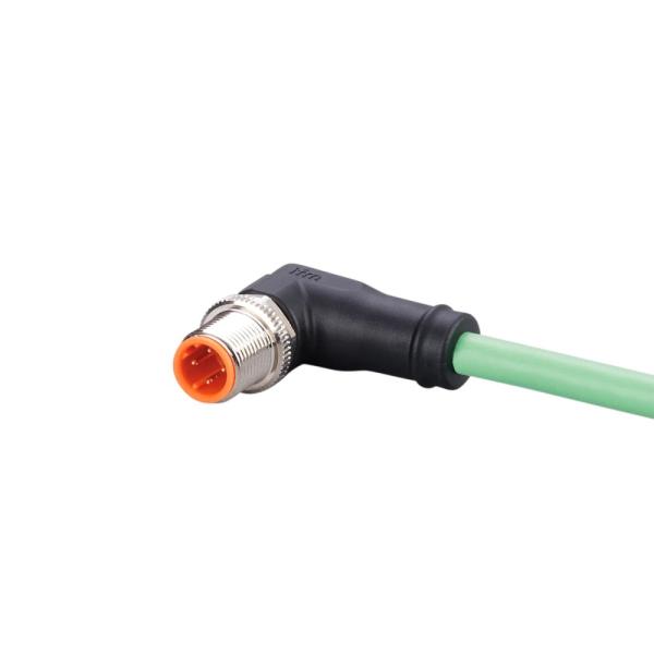 EVC899 IFM - Cabo Industrial M12 Angular Ethernet CAT5e Blindado 5m