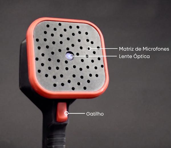 Câmera Acústica HIKMICRO AI56L Detector Ultrassônico de Vazamento de Ar Comprimido e Gases