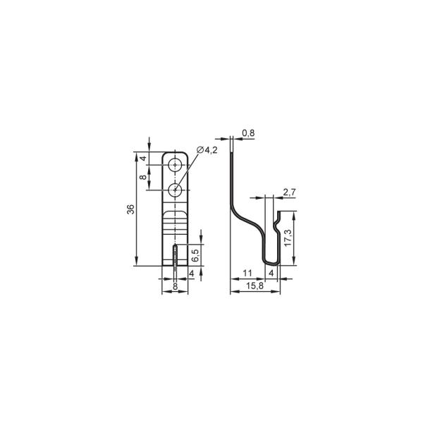 E70442 IFM - Clips Fixação Cabo Plano AS-I Automação Aço Inox, 50un