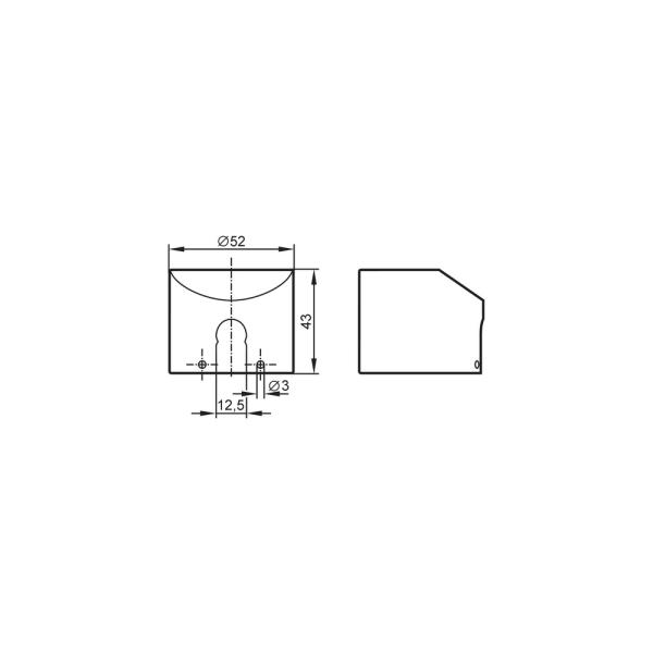 E40203 IFM - Tampa de Proteção ifm para Sensores de Fluxo 52.5x43mm PP