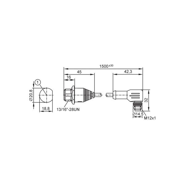 EC9125 IFM - Cabo de Conexão USB IFM Para Painel PDM360 NG 1,5m PVC IP67