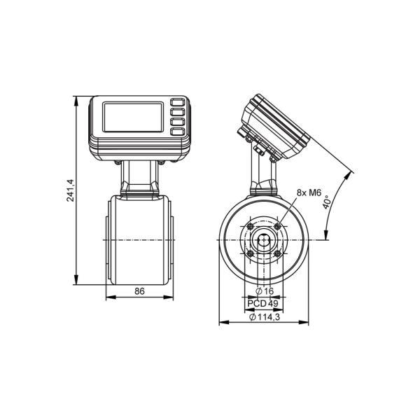 SMF120 IFM - Sensor Vazão IFM Monitor fluidos IO-Link 40bar -20/150C