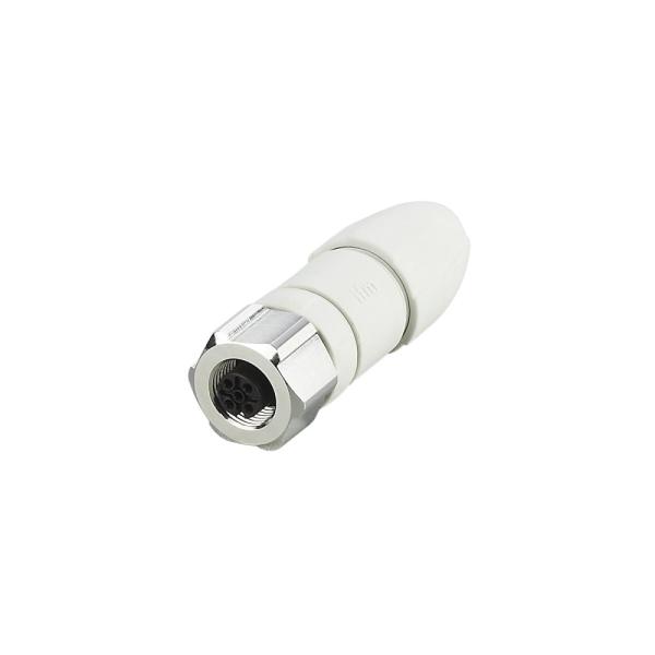 EVF565 IFM - Soquete Confeccionável M12 Indústria Alimentícia IP69K, 4 Pinos, Ouro