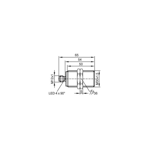 IIC226 IFM - Sensor Indutivo Metálico Automação Industrial M30 10mm NPN NA