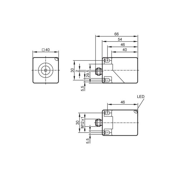 IM5127 IFM - Sensor Indutivo IFM Detecção de objetos 15mm PNP/NPN M12