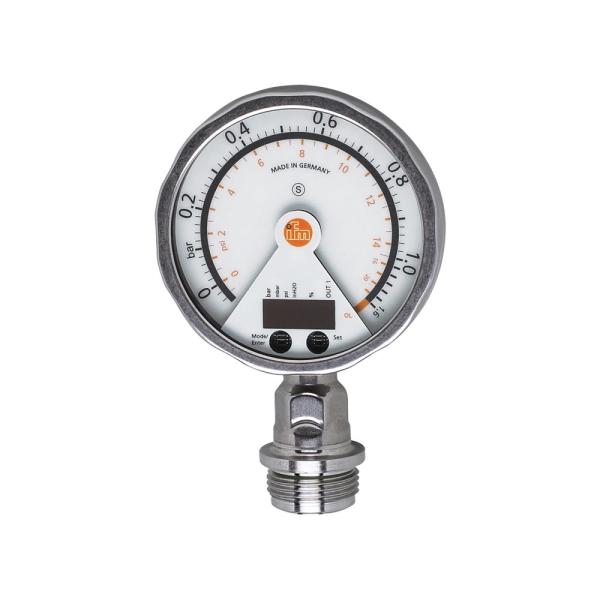 PG2797 IFM - Sensor de Pressão IFM Alinhamento Frontal Display Analógico -0,05 a 1 bar