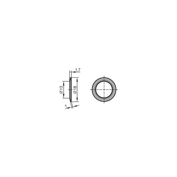E12412 IFM - Arruela de Pressão IFM Fixação de componentes 13mm x 18mm Aço