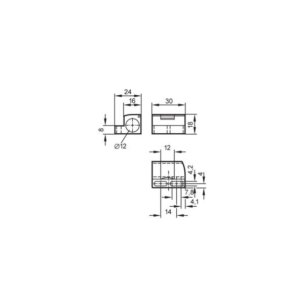 E11047 IFM - Grampo de Fixação IFM Para Sensores de Posição 12mm PC com Batente