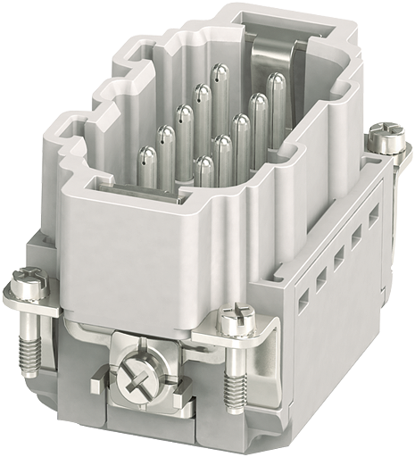 TOMADA B10 MACHO 10 POLOS PUSH-IN 500V 16A.