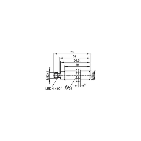 IGC210 IFM - Sensor Indutivo ifm Automação Industrial M18 8mm PNP/NPN