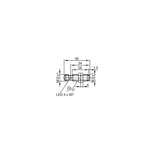 IFS340 IFM - Sensor Indutivo IFM Automação Industrial M12 6mm PNP Antivalente