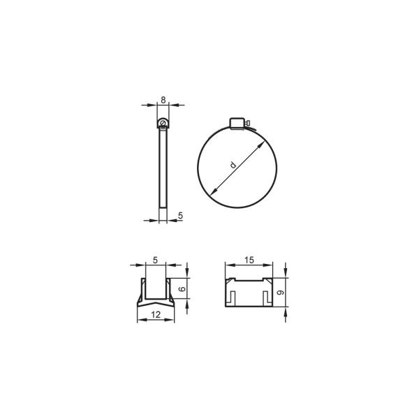 E11817 IFM - Cinta de Fixação IFM para Cilindros Clean-Line Ø 16 mm