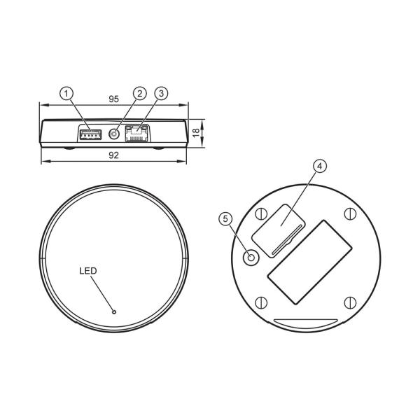 ZB0929 IFM - Gateway para Sensores de Vibração Monitoramento sem cabos IP20, 30 sensores, MQTT