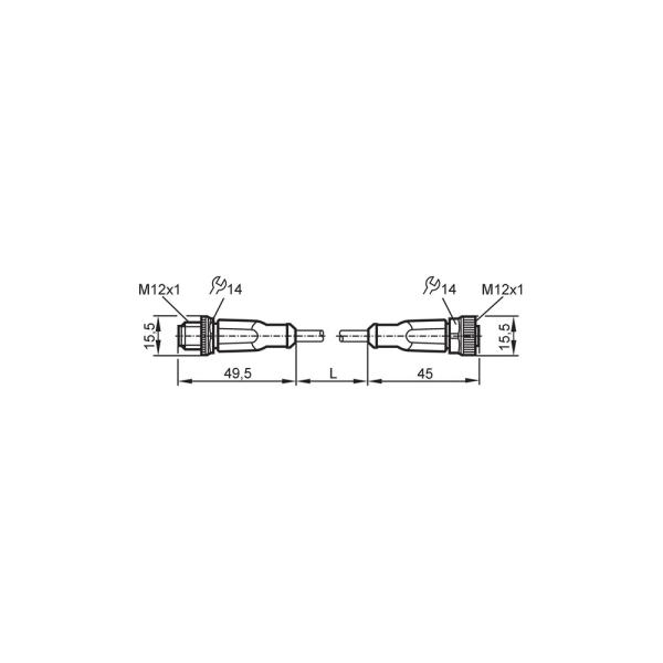 EVC493 IFM - Cabo de Ligação ifm M12 Automação Industrial 10m PUR IP69K