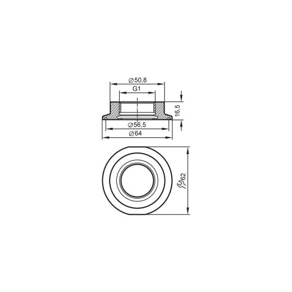 E33202 IFM - Adapt. Tri-Clamp Conexão sensores DN50 2" Inox 16bar