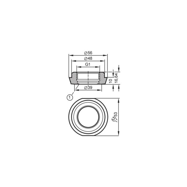 E33712 IFM - Adaptador de Processo IFM União Sanitária DN40 Aço Inox 316L 40 bar