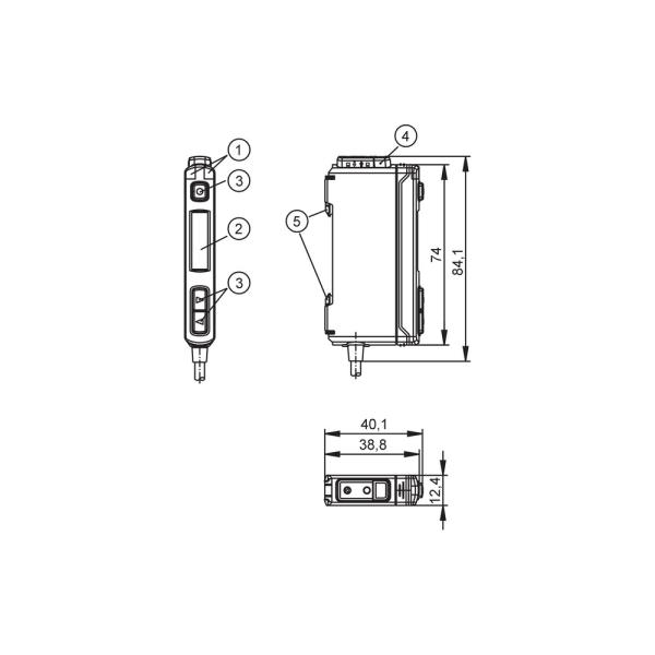 OCF500 IFM - Sensor de Fibra Óptica IFM Automação Industrial IO-Link Display OLED 1250mm