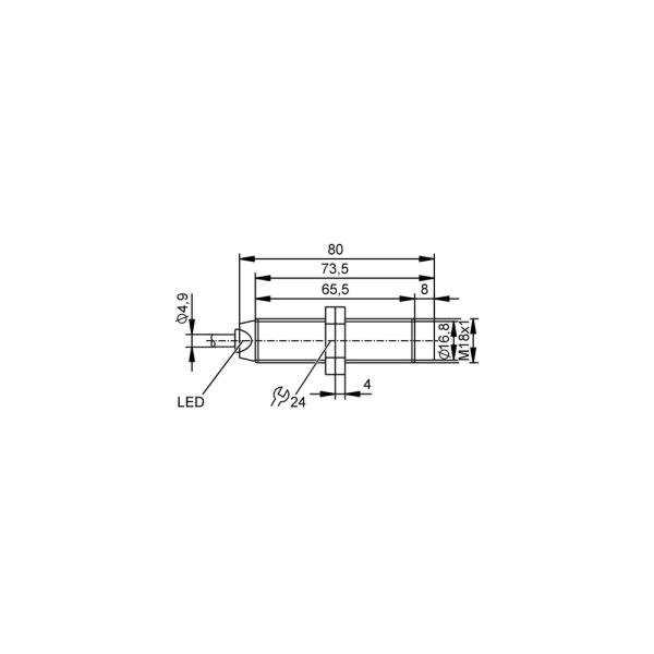 IG5202 IFM - Sensor Indutivo IFM Detecção de objetos M18 PNP 8mm