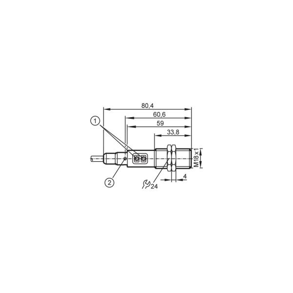 OGT301 IFM - Sensor de Reflexão Difusa IFM Indústria Alimentícia PNP 800mm Cabo 6m