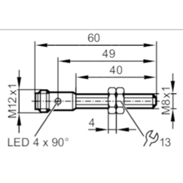 IE5203 IFM - Sensor Indutivo IFM Automação Industrial M8x1 PNP/NPN 1mm IP67