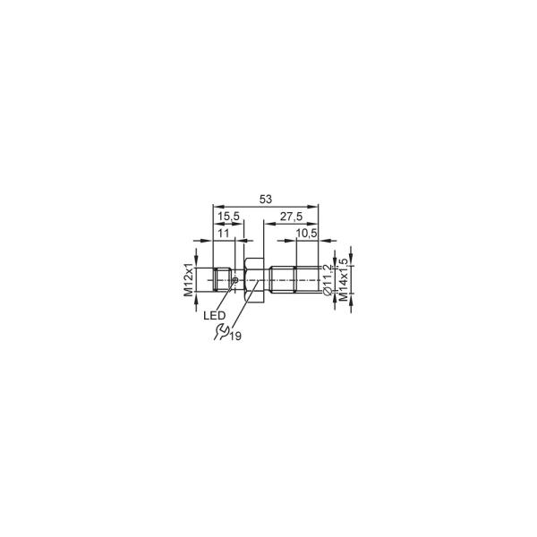 M9H200 IFM - Sensor de Posição IFM para Cilindro Hidráulico M14x1.5 2mm PNP