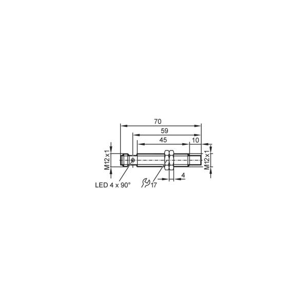 IF505A IFM - Sensor Indutivo Totalmente Metálico IFM Áreas Explosivas M12 PNP 6mm