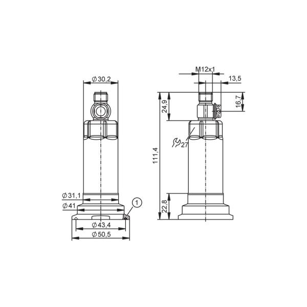 PM1104 IFM - Sensor de Pressão ifm Indústria Alimentícia -1 a 10 bar IO-Link