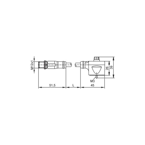 EVCB10 IFM - Cabo de Conexão com Conector de Válvula Automação Industrial 2m PUR LED IP69K