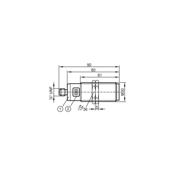 KI0054 IFM - Sensor Capacitivo IFM Detecção de nível e materiais M30 5-40mm IP67