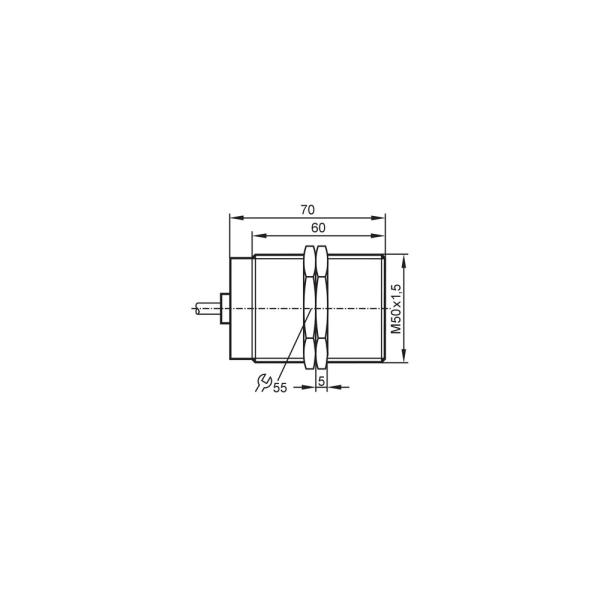 I95045 IFM - Sensor Indutivo Alta Temperatura Detecção em Ambientes Quentes M50 20mm PNP 180°C