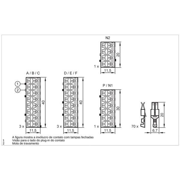 EC0456 IFM - Invólucro de Contato Timer IFM Automação Industrial e Móvel Com Contatos e Acessórios