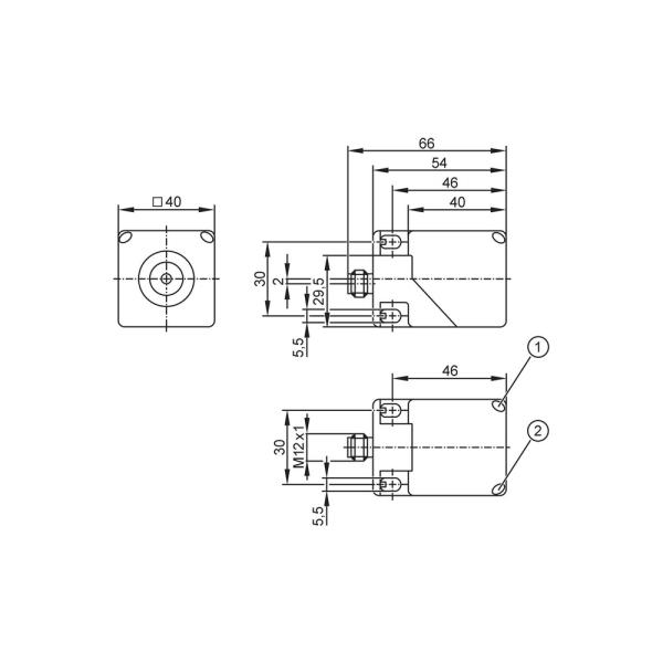 IM5135 IFM - Sensor Indutivo IFM Detecção de objetos 40mm PNP M12 IP69K