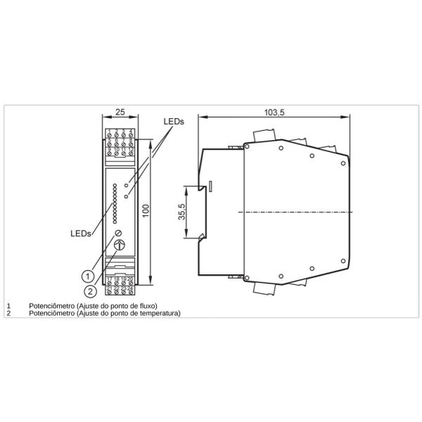 SN0150 IFM - Monitor de Fluxo IFM Controle de Fluxo e Temperatura Relé 90-240V AC