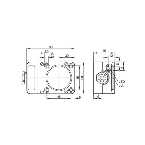 IC0003 IFM - Sensor Indutivo IFM Automação Industrial 40mm 20-250V AC/DC