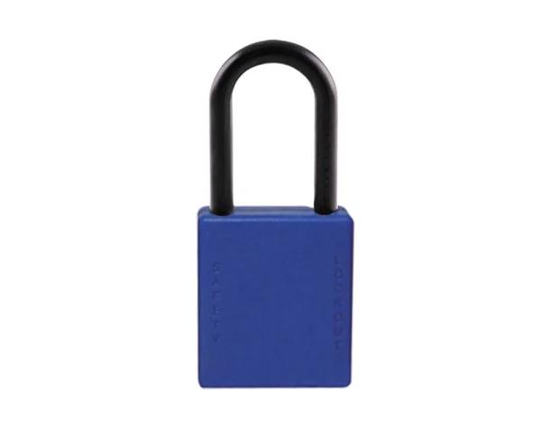 CADEADO DE PLÁSTICO DE SEGURANÇA COM HASTE PLÁSTICA SEGREDO DIFERENTE - AZUL HT DE 38MM C7077 BRADY