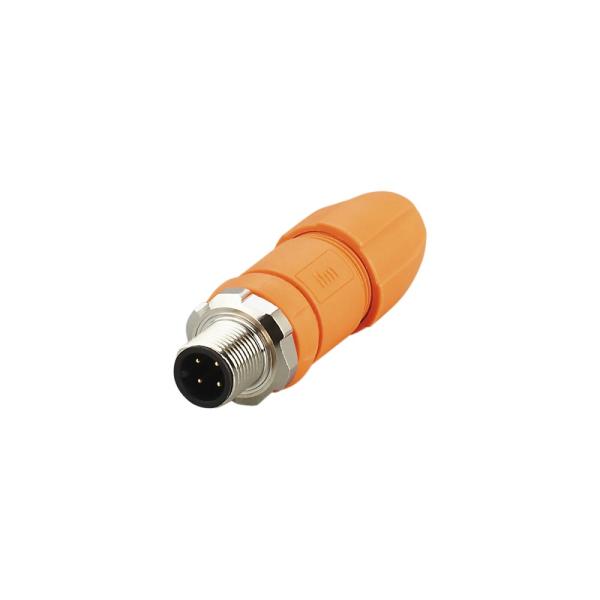 EVC812 IFM - Conector Plugável M12 Automação Industrial 4 Pinos Dourados IP69K