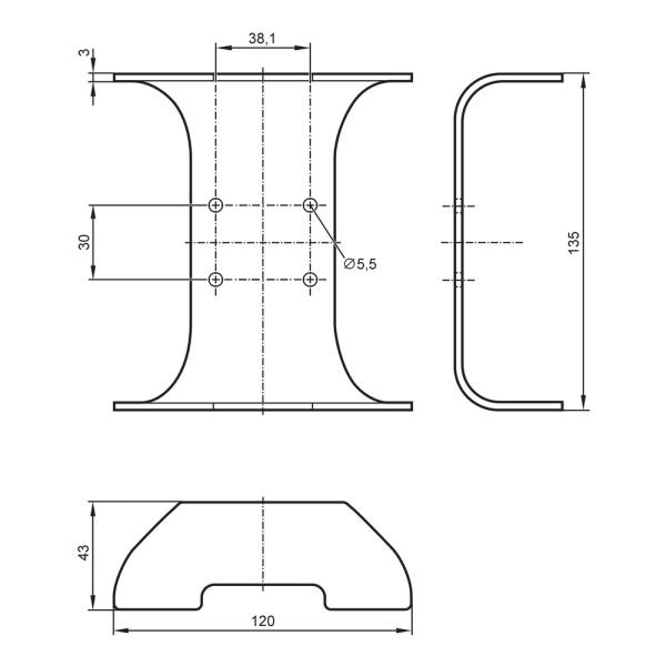 EC0731 IFM - Quadro de Montagem IFM para Displays 7 pol Aço Inox Painel