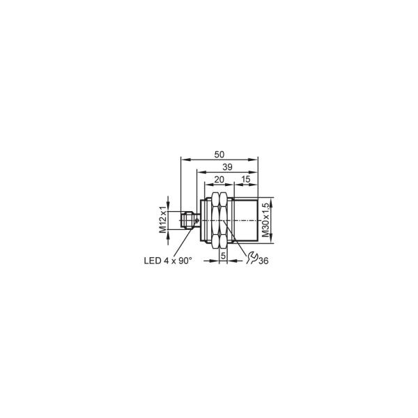 IIT200 IFM - Sensor Indutivo IFM Áreas Higiênicas PNP M30 22mm IP69K