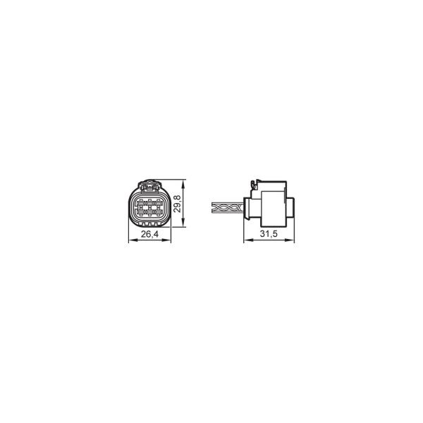 E12566 IFM - Cabo de Conexão AMP Alimentação Módulos I/O 5m PVC IP67