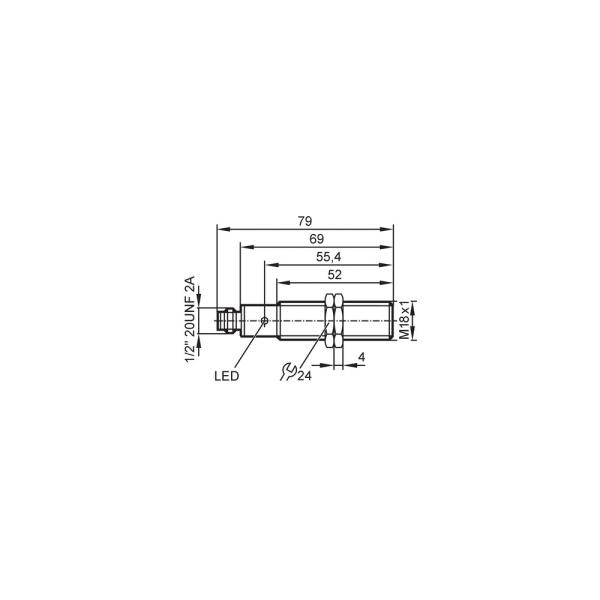 IG0337 IFM - Sensor Indutivo ifm Detecção de objetos M18 5mm NA IP67